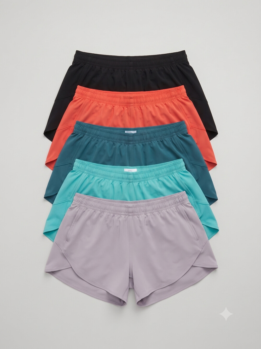 Women's High Rise Lined Shorts 5-Pack – Size XL